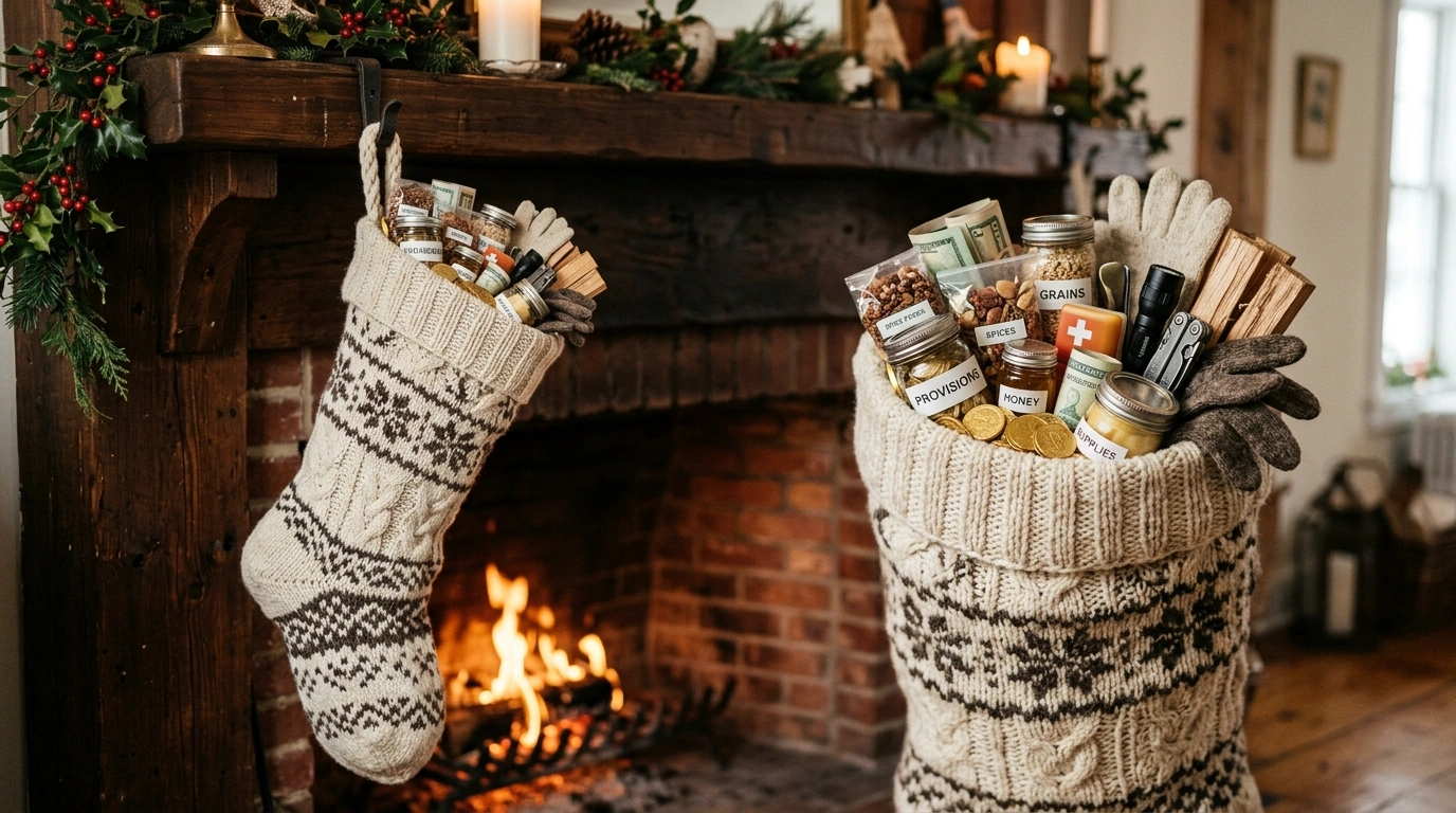 Metaphor for Stocking vs Literal Meaning