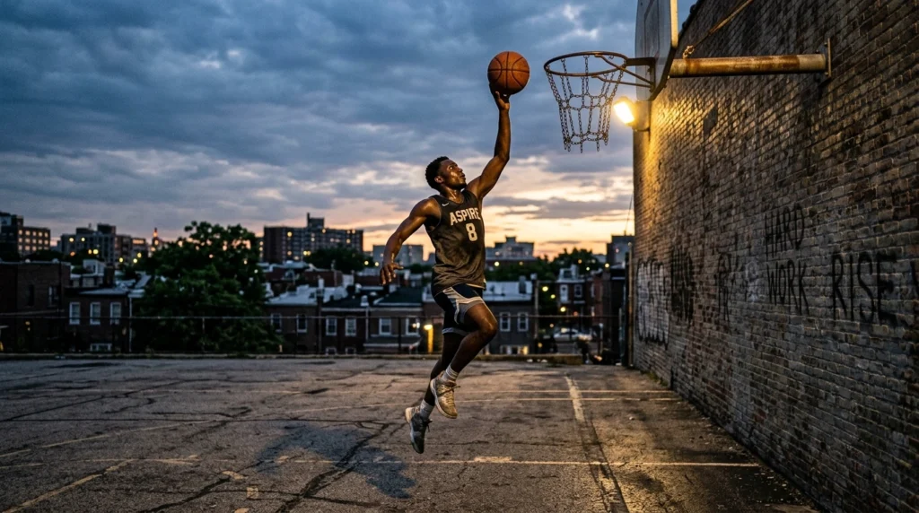 a metaphor for a basketball