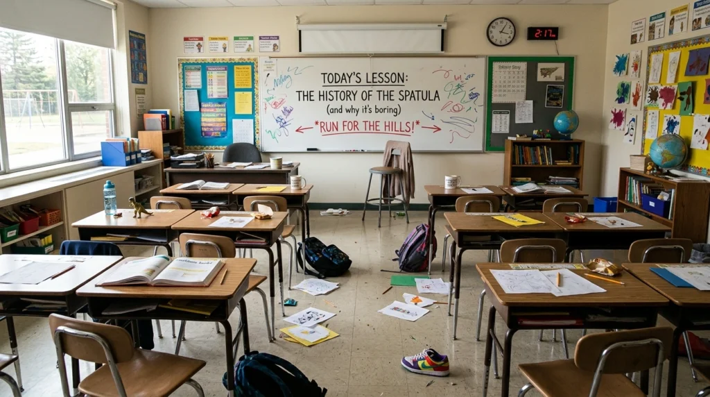 metaphor for an empty classroom