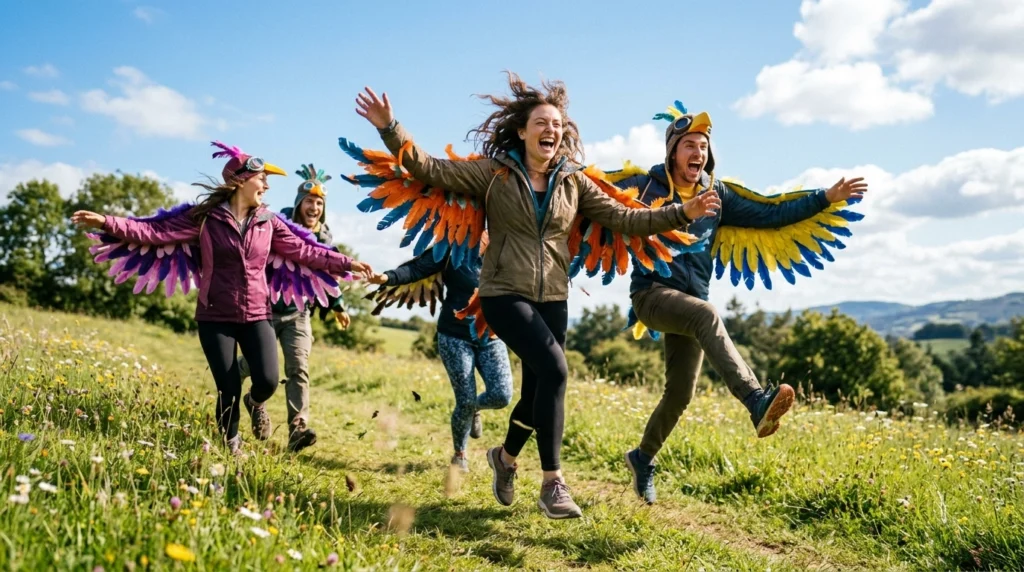 metaphor for birds flying