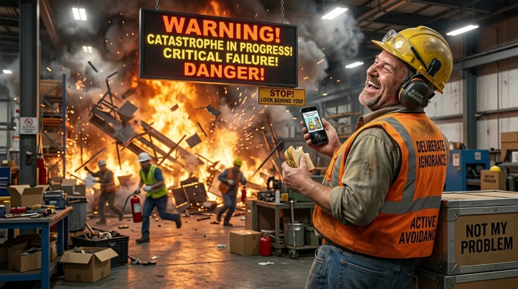metaphor for deliberate ignorance