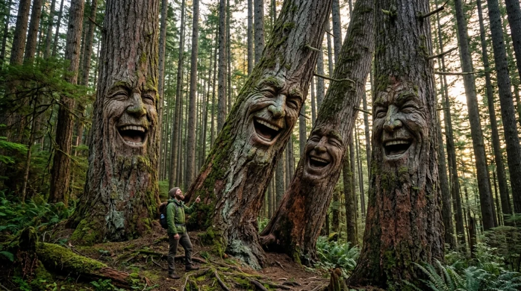 metaphor for tall trees